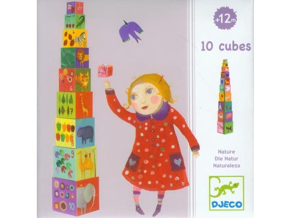 DJECO Natur & Djur - 15 x 15 x 15 cm, Trä