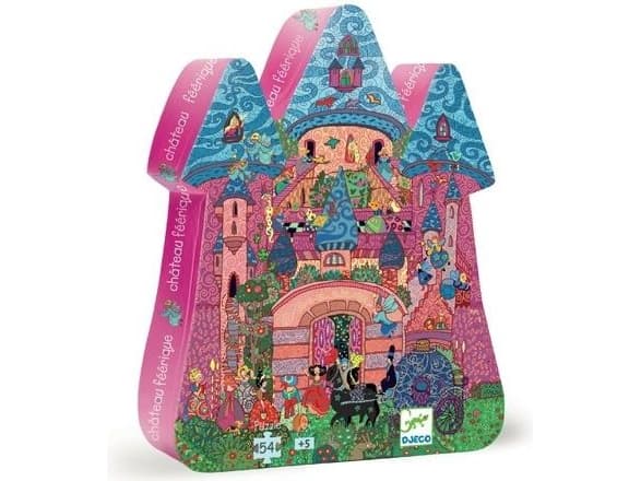 DJECO The fairy castle 54 pcs - 22,5 x 27,5 x 6 cm, 3 År, Trä