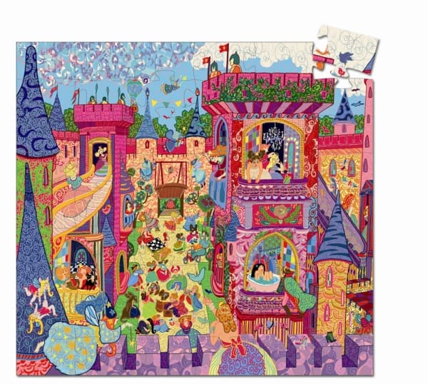 DJECO The fairy castle 54 pcs - 22,5 x 27,5 x 6 cm, 3 År, Trä