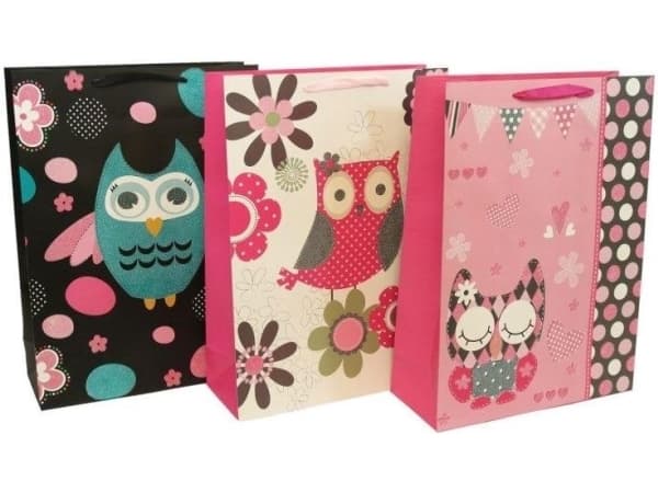 Beniamin Medium flat bag, glitter owl