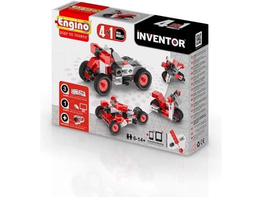 Engino-INVENTOR 0432 Construction Kit 4 in 1 Motorrã ¤ The