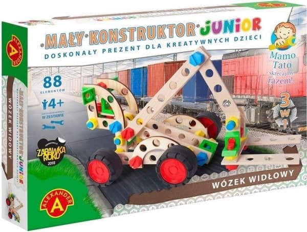 Alexander Mały konstruktør Junior 3w1 - Wózek Widłowy ALEX