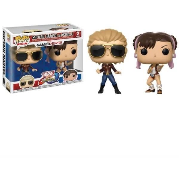 2 Funko Pop! Marvel VS Capcom: kapteeni Marvel VS Chun-Li