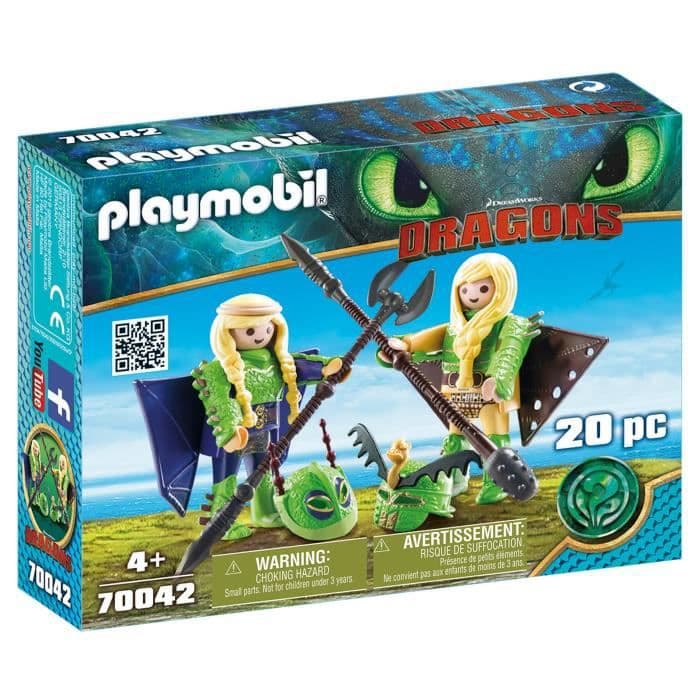 PLAYMOBIL 70042 - Dragons 3 - Kranedur og Kognedur i kombination af flyvning
