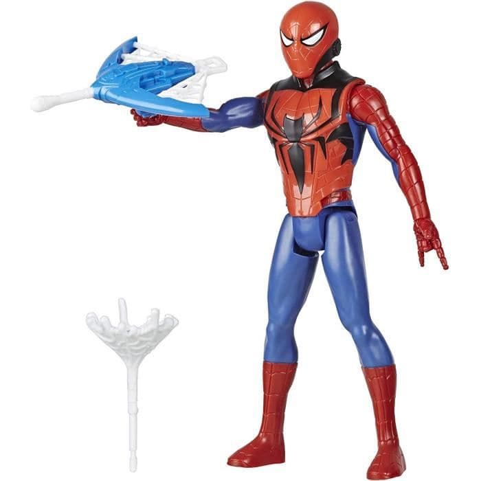 Marvel Spider-Man - Spider-Man Titan Hero Blast Gear Figur med start og projektil - 30 cm
