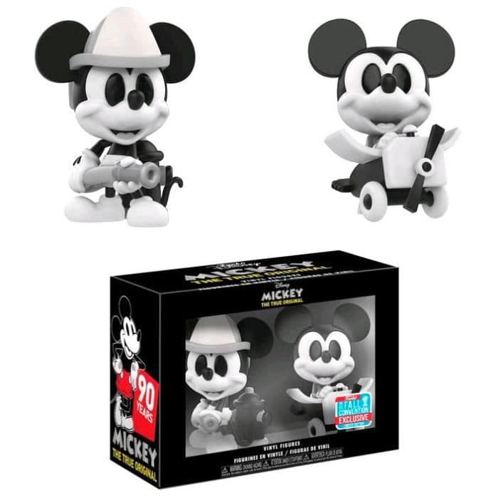 Funko Mini Vinyl Figur-Disney: 2PK Mickey Mouse (sort / hvid)