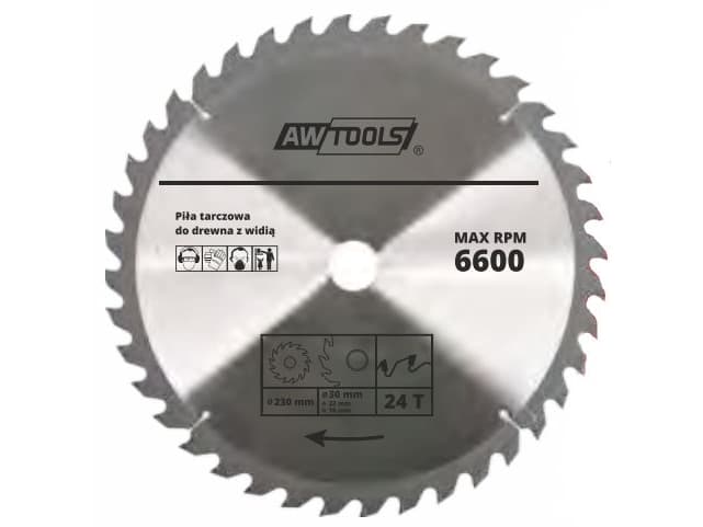 AW-Tools Awtools Panel Saw for 230 x 30/22/16mm 40 Wood from (AW48474)
