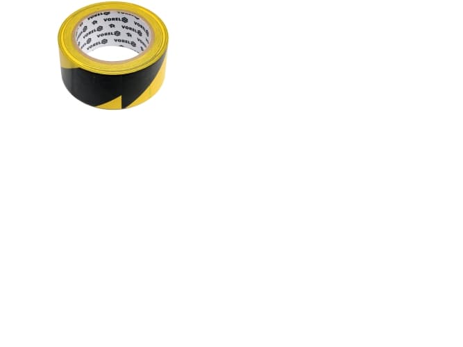 WARNING TAPE, ADHESIVE, BLACK AND YELLOW 48mm x 33m 75231