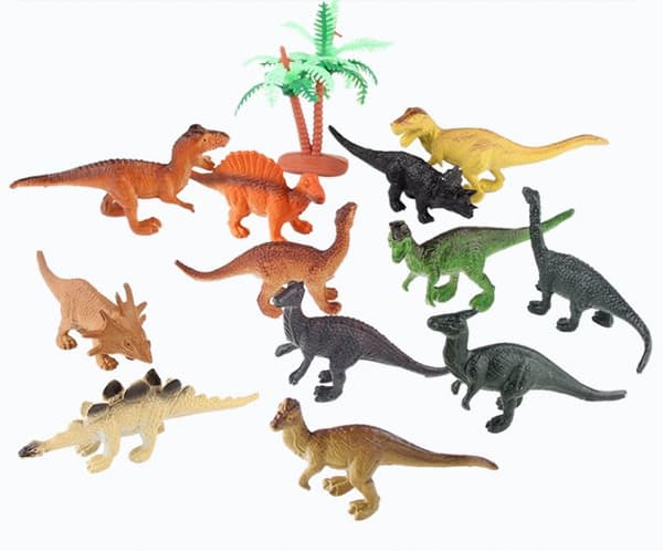 12st Dinosaurie modell plast leksak handgjorda figurer