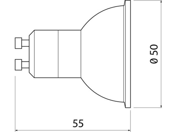 GTV LED GU10 3W 220lm 230V varm vit (LD-NGU10P-3W)