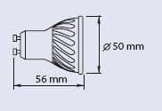 GTV LED-pære GU10 7,5W 570lm 220 - 240V varmhvit (LD-PC7510-30)