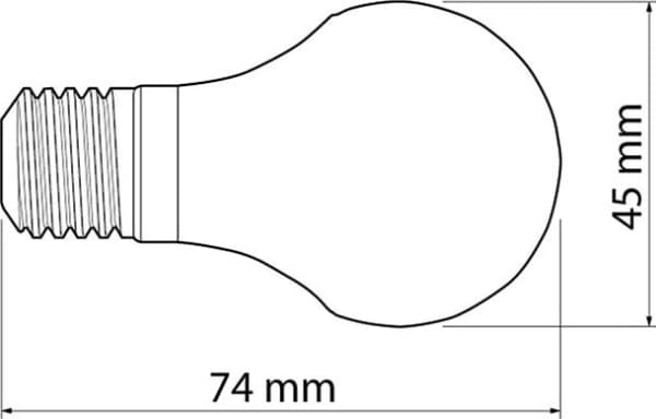 GTV LED-lamppu E27 470lm 6W 220 - 240V lämmin valkoinen (LD-SMGB45C-60)