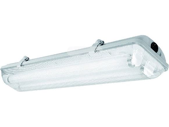 GTV Hermetisk armatur HELIOS-LED 218 BIS 2x18W T8 G13 AC 220-240V 50/60Hz IP65 ABS/PS ensidig strømforsyning. grå (LD-HEL218B-30)
