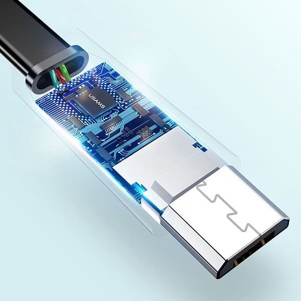 Usams USAMS USB cable Flat cable U2 microUSB 1.2m black/black SJ201MIC01 (US-SJ201)