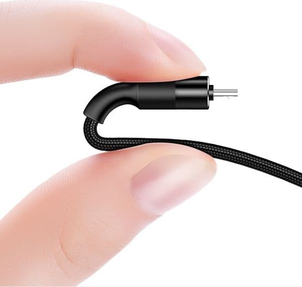 Usams USB cable U5 braided cable 2A USB-C 1.2m black US-SJ221 -SJ221TC01