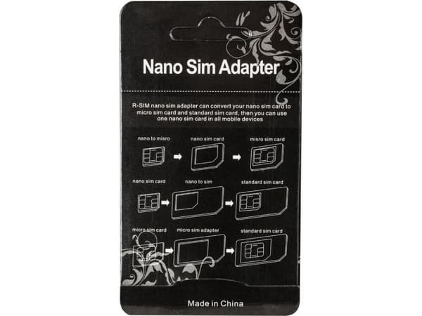 M-Life Nano Sim 3in1 Adapter Svart (GSM0517)