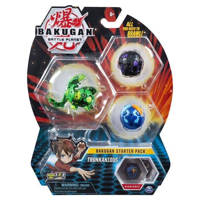 BAKUGAN startpaket - modell 28 - 2 klassiska Bakugan + 1 Ultra, 6 BakuCore, 3 karaktärskort, 3 mästarkort
