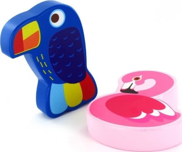 Träskallar mix (Flamingo, tukan) slumpmässigt urval av modell