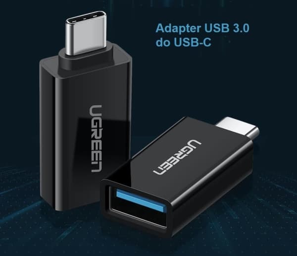 USB-A 3.0 til USB-C 3.1-adapter UGRØN (hvit)
