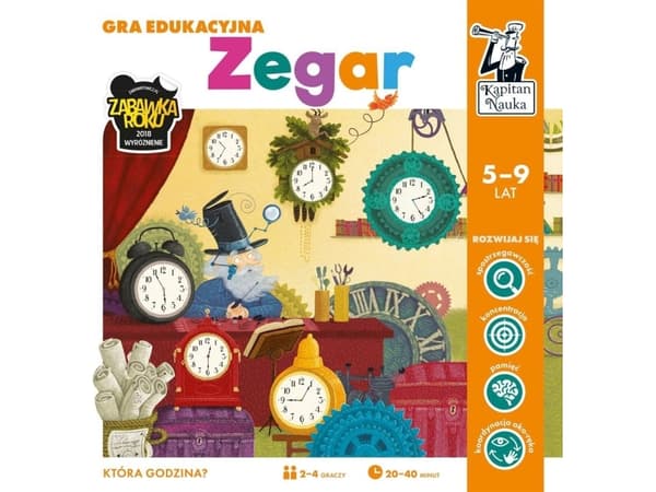 Edgard Captain Science. Pedagogisk spill. Klokke