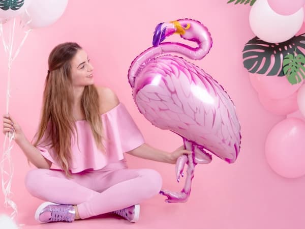 PartyDeco Flamingo, Rosa, Figur, Folie, 700 mm, 950 mm, 50 styck