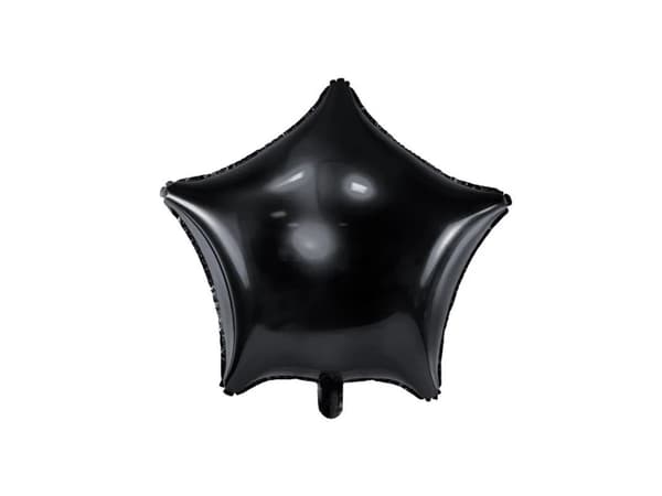 Party Deco Star folio ilmapallo, musta, 48cm universaali