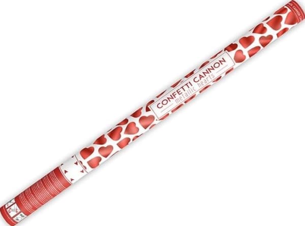 Tube with red hearts 80cm