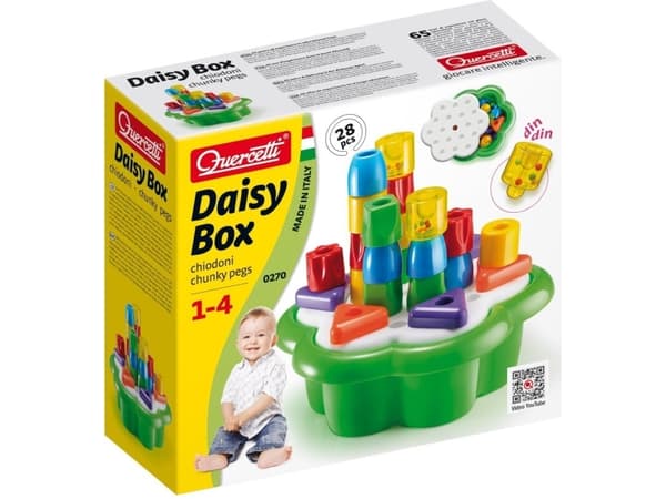 Quercetti Daisy Box Chunky Pegs 28 pusselbitar