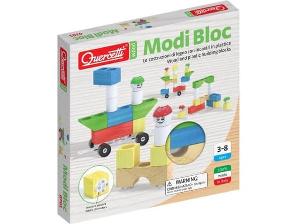 Quercetti Modiblock av trä 18el (040-0701)