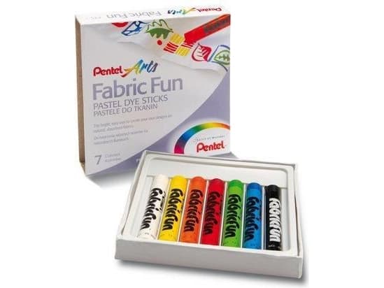 PENTEL Fabric Pastels Crayons 7 colors