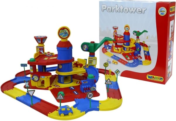 Wader Polesie 3-level car park with road and cars - 37862