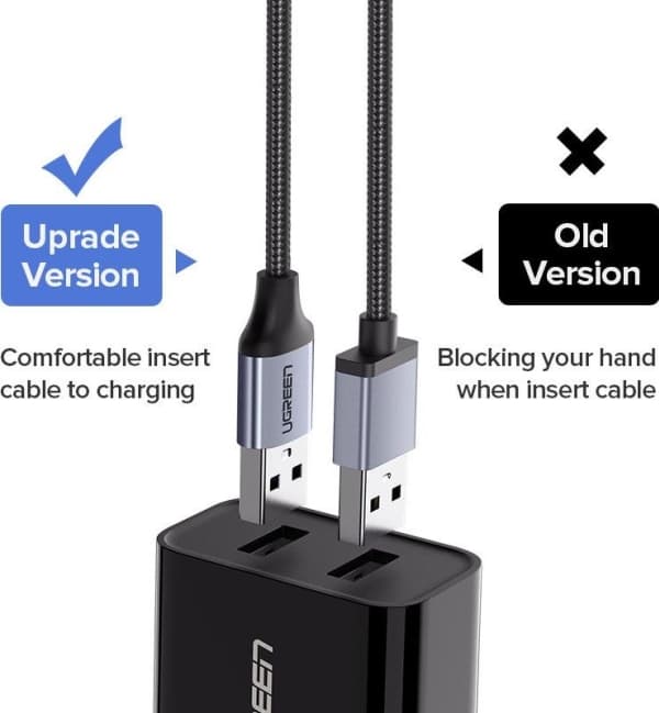 Ugreen USB cable UGREEN QC 3.0 micro USB cable 2.4A 0.25m (black)