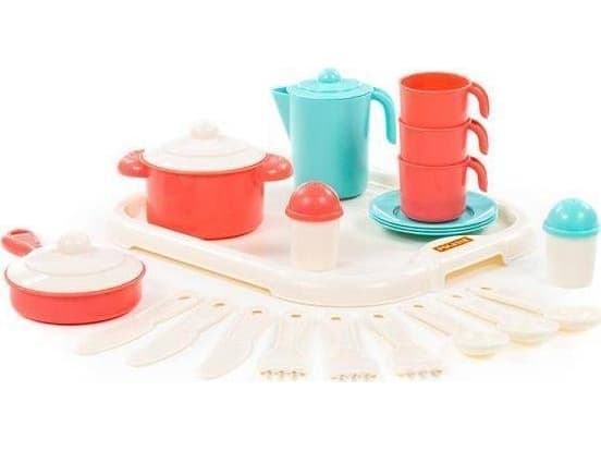 Wader Polesie 54814 A set of "Nastka" dishes with a grid tray - 54814 POLESIE