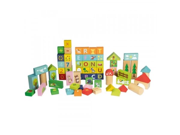 Trefl Clever Bricks of Bear Zdzisio 61338 in a bucket
