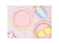 Miniatyrbild 2 av 3: PartyDeco TPP16-081J, Tallrik, Rund, papper, Guld, Rosa, Monokromatiskt, 6 styck