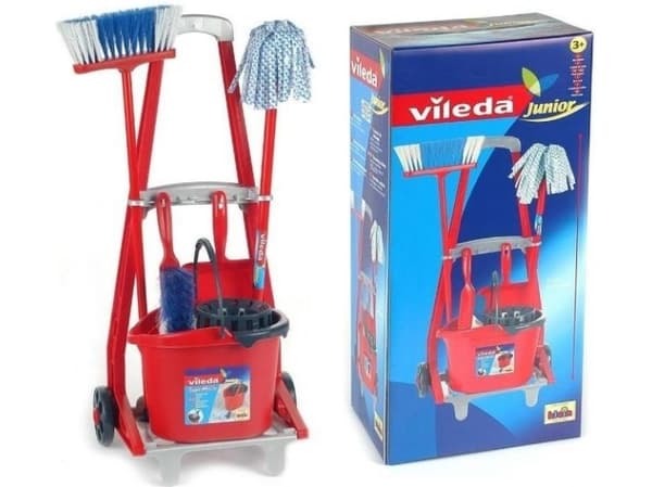 Theo Klein Vileda cleaning trolley, Hushåll, 3 År