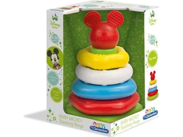 Clementoni Disney Baby Stacking Rings, 0,6 År, Multifärg