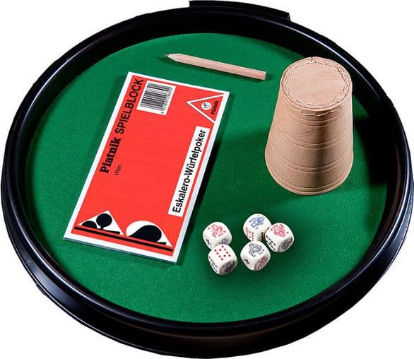 Piatnik PIATNIK BONE POKER TRAY, MUG LEATHER - 296758
