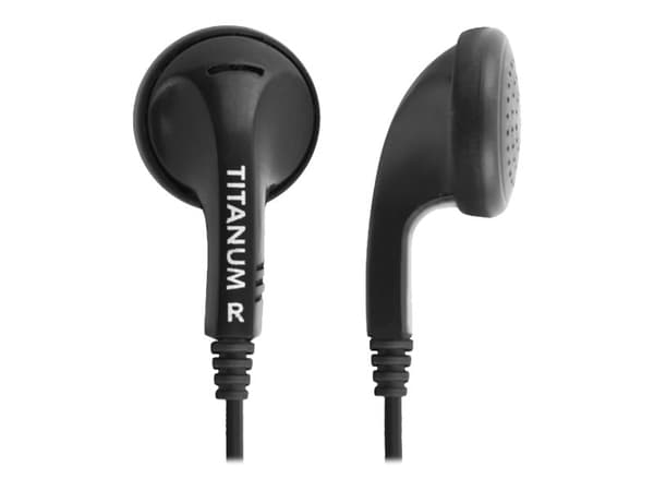 Titanum TH108K - Korvakuulokkeet - korvakärki - langallinen - 3,5 mm liitin - musta