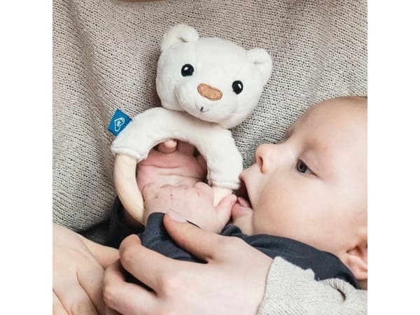 Whisbear Whisbear Eco teether drawenia Bjørn hvit