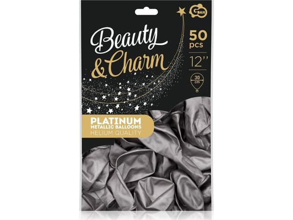 GoDan Balloons Beauty & Charm platinum graphite 12 "/ 50 pcs