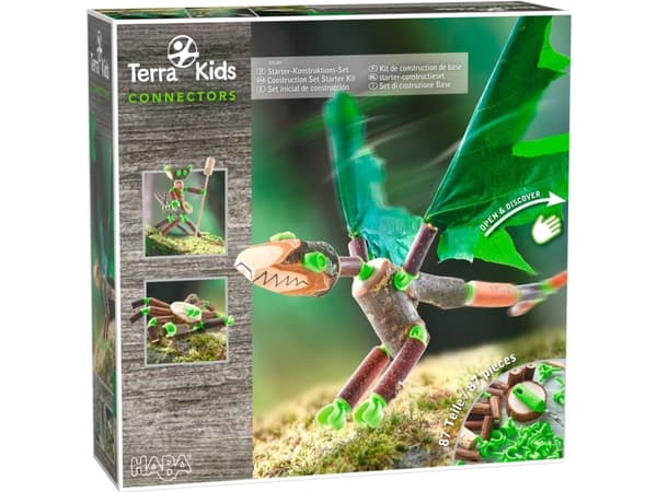 HABA Terra Kids Connectors – Construction Set Starter Kit, Byggsats, 8 År, ABS, Bok, Kork, Stål, 87 styck