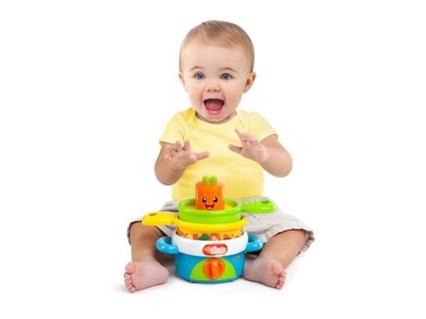 Bright Starts Nest ‘n Sing Pots, Gutt/Jente, 0,5 år, Lyseffekter, Gir fra seg lyd
