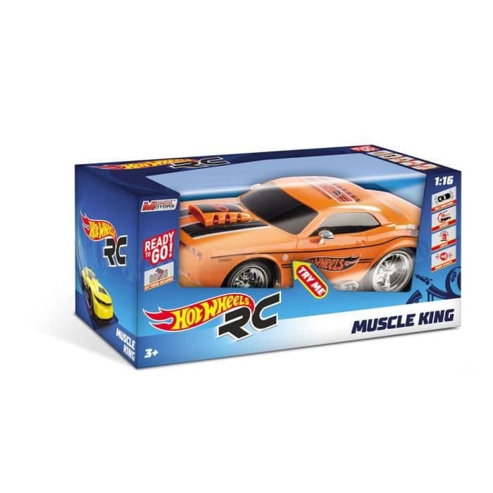 MONDO - Hot Wheels - Muscle King - Radiostyret bil - lyd og lys - skala 1 / 16th - Boy - Blandet - Fra 3 år