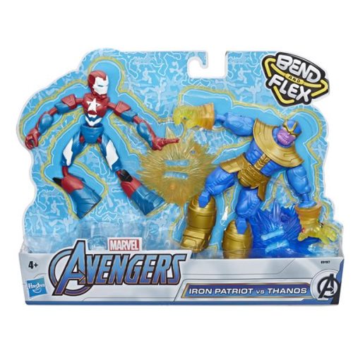 Bild av Hasbro Avengers Bend and Flex Dual Pack Iron Patriot vs. Thanos