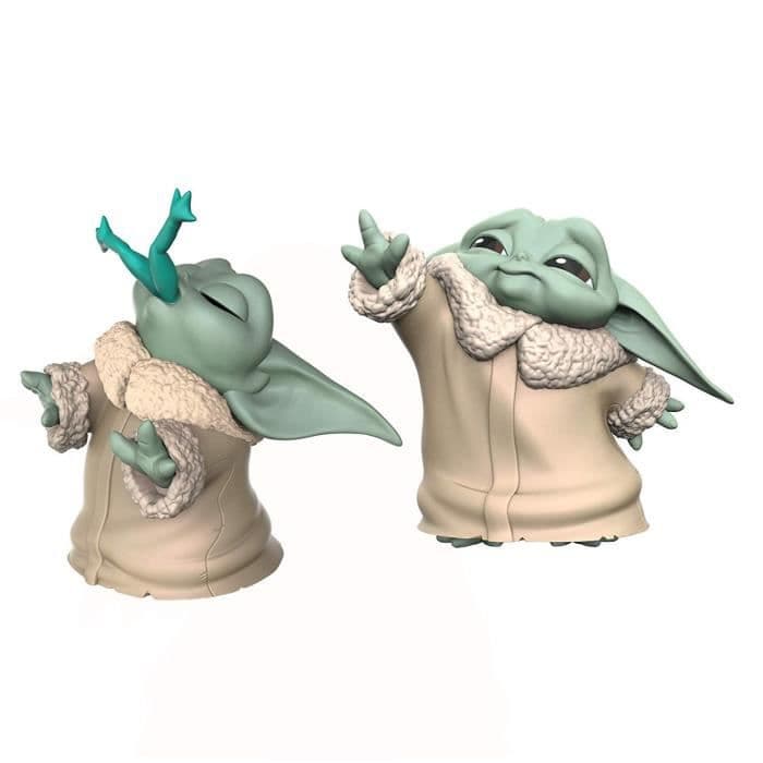 Star Wars The Mandalorian - Pack med 2 figurer Baby Bounties The Baby Baby Yoda 5,5 cm - Äta en padda och använda Force
