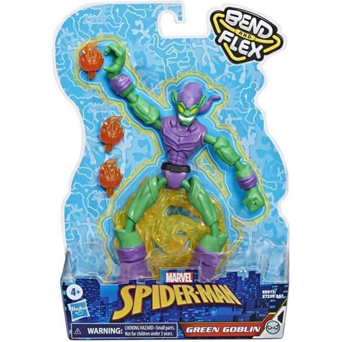 Marvel Spider-Man - Green Goblin Bend & Flex Figur - 15 cm