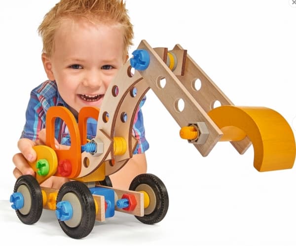 Eichhorn Constructor, Excavator, 4 År, Bok, Plast, Trä, Multifärg