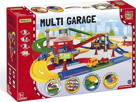 Wader Garage multi-storey car park with an overpass