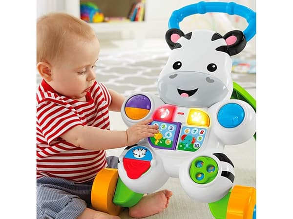 Fisher-Price Zebra, 6 kuukautta, 4 renkaita, Monivärinen